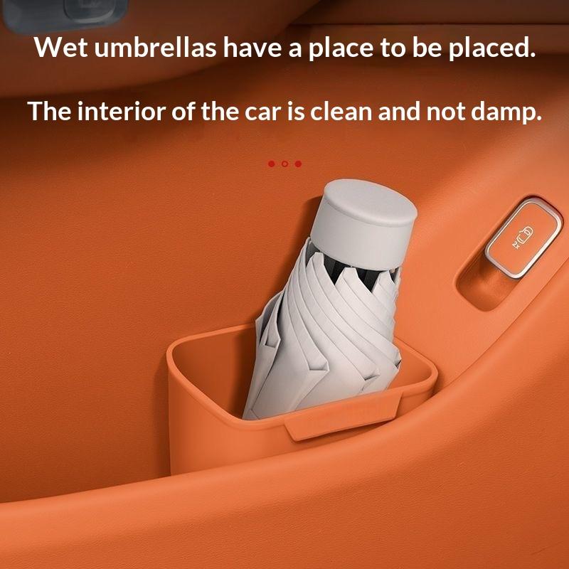 Waterproof Car Trash Can With Lid - صندوق تخزين جديد من السيليكون لباب