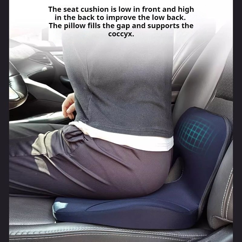 وسادة مقعد معززة لمقعد السائق  - مراجعة Memory Foam Car Neck Pillow Lumbar Support وسعره