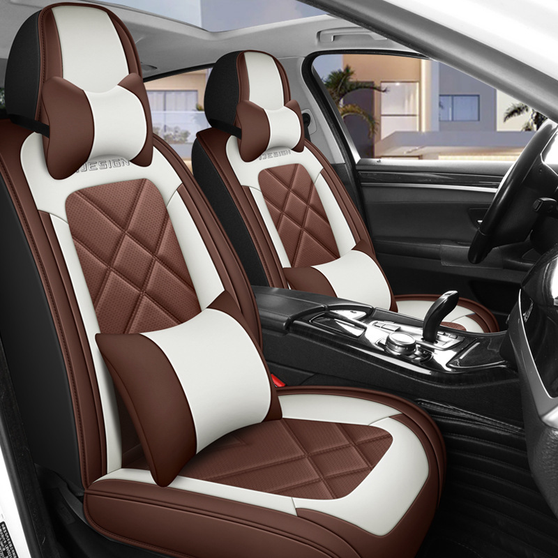 تغطية كاملة على الطراز العالمي - مراجعة Leather Car Seat Covers Full Set Universal وسعره