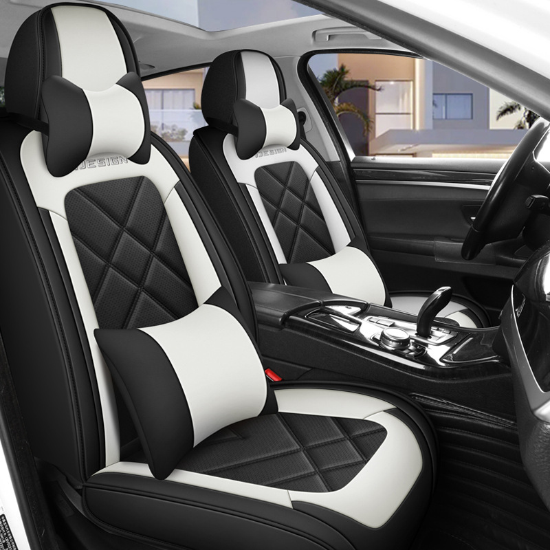 تغطية كاملة على الطراز العالمي - مراجعة Leather Car Seat Covers Full Set Universal وسعره