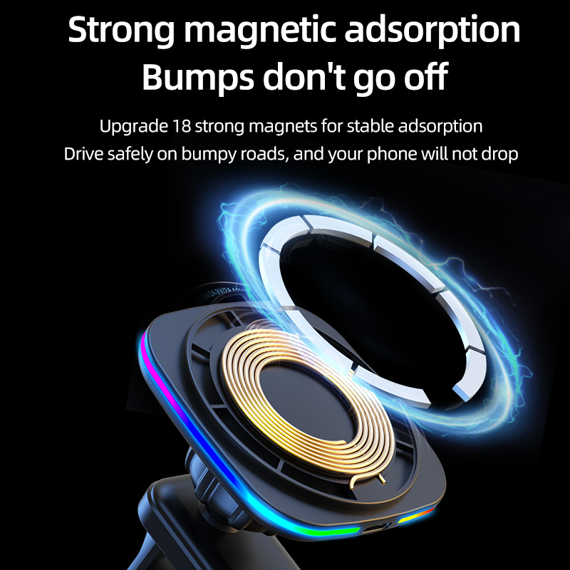 حامل شحن سريع للسيارة مع شاحن  - مراجعة Wireless Car Charger Mount Fast Charging وسعره