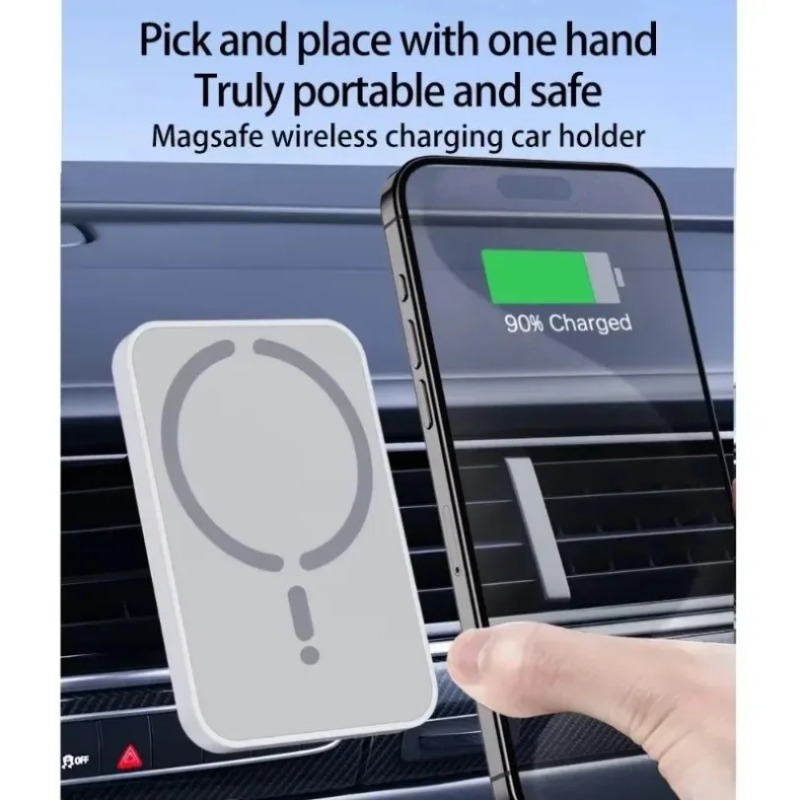 شاحن سيارة لاسلكي مغناطيسي بفت - مراجعة Wireless Car Charger Mount Fast Charging وسعره