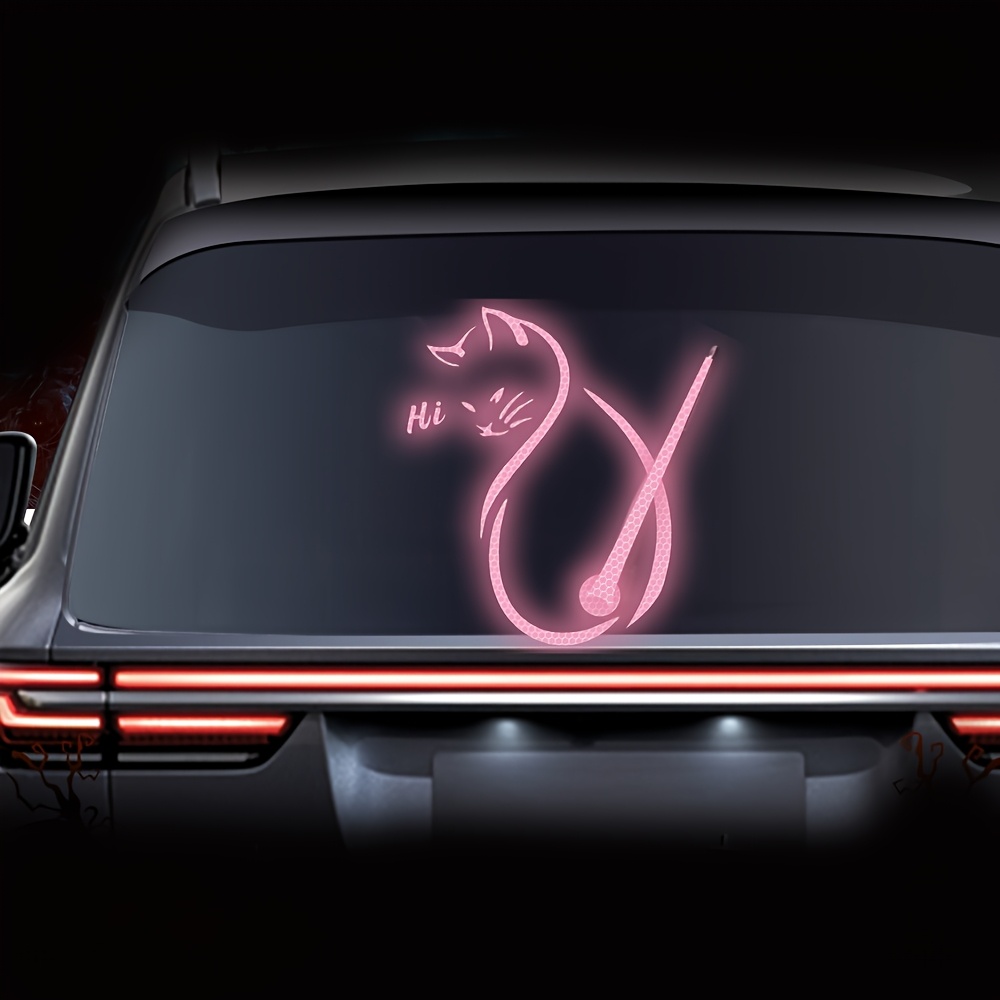 ملصق عاكس للسيارة على شكل قطة  - مراجعة Anti Glare Car Rearview Mirror Film وسعره