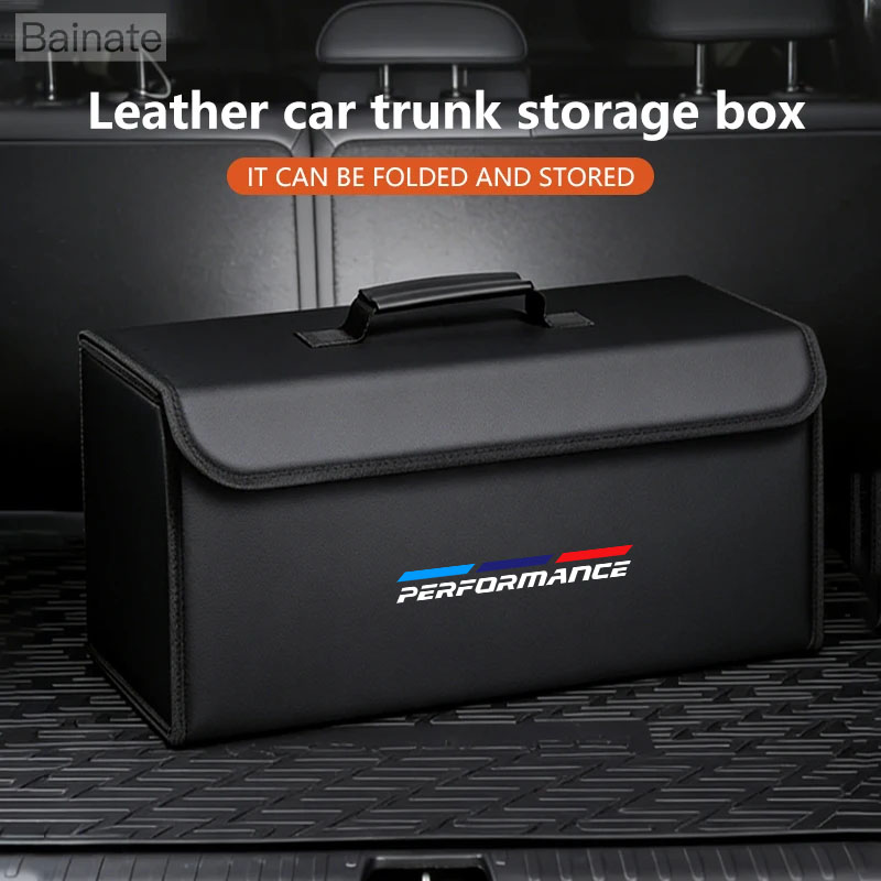 منظم صندوق السيارة الجلدي القا - مراجعة Car Trunk Organizer Foldable Storage Box وسعره