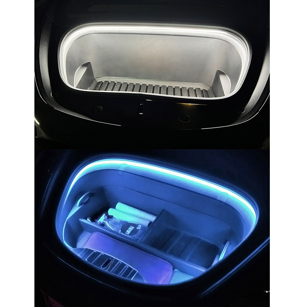 ل تسلا نموذج 3 Y S X RGB APP ا - مراجعة Led Ambient Interior Car Lights App Control وسعره