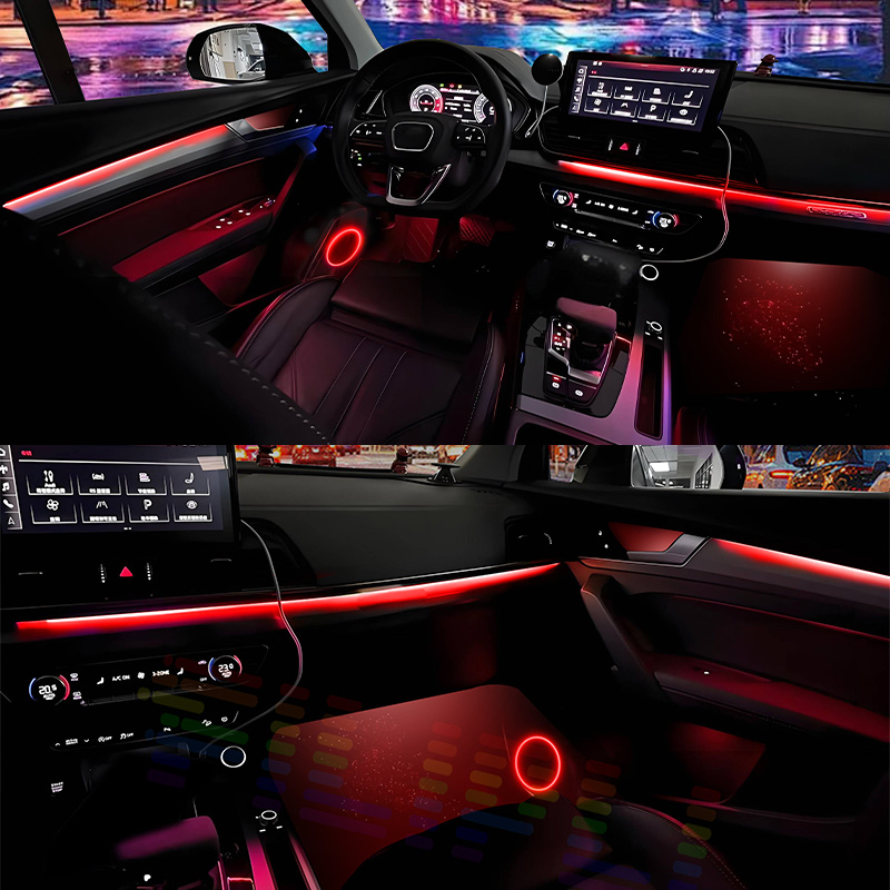 مصابيح LED محيطة للسيارة هيوند - مراجعة Led Ambient Interior Car Lights App Control وسعره