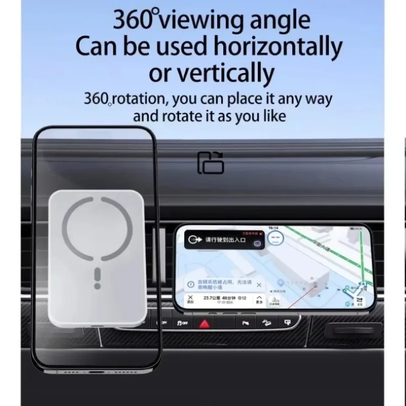 شاحن سيارة لاسلكي مغناطيسي بقو - مراجعة Wireless Car Charger Mount Fast Charging وسعره