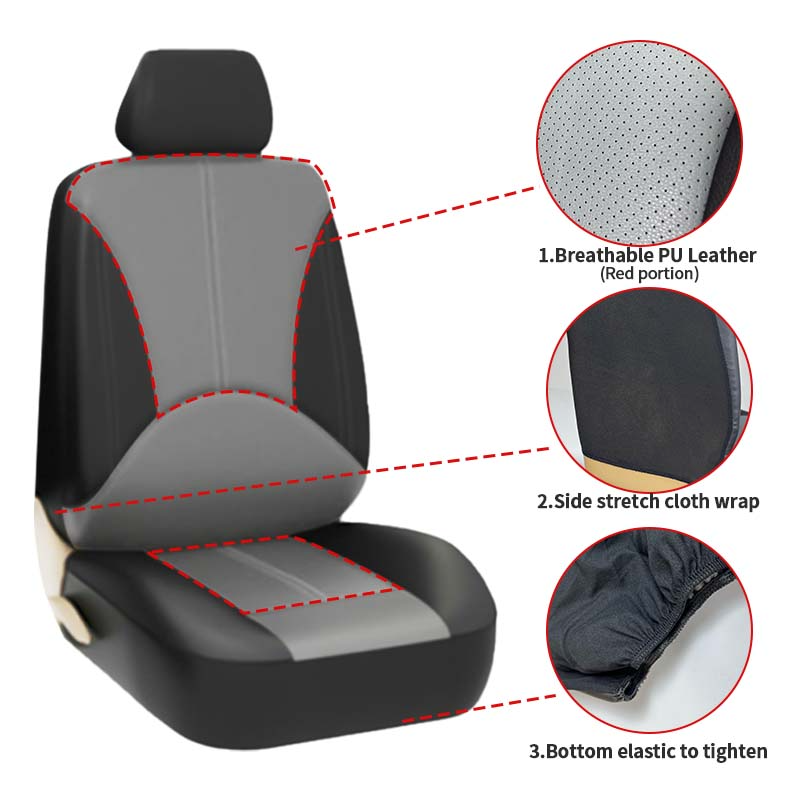 مجموعة كاملة أغطية مقاعد سيارة - مراجعة Leather Car Seat Covers Full Set Universal وسعره