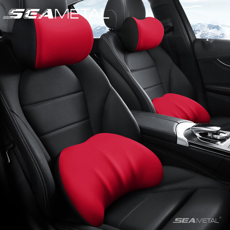 SEAMETAL-وسادة مسند رأس للسيار - مراجعة Memory Foam Car Neck Pillow Lumbar Support وسعره