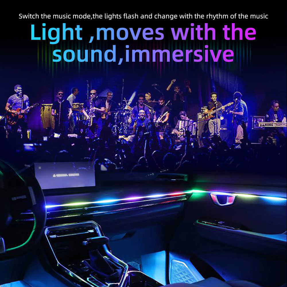 شريط إضاءة LED داخلي للسيارة 1 - مراجعة Led Ambient Interior Car Lights App Control وسعره