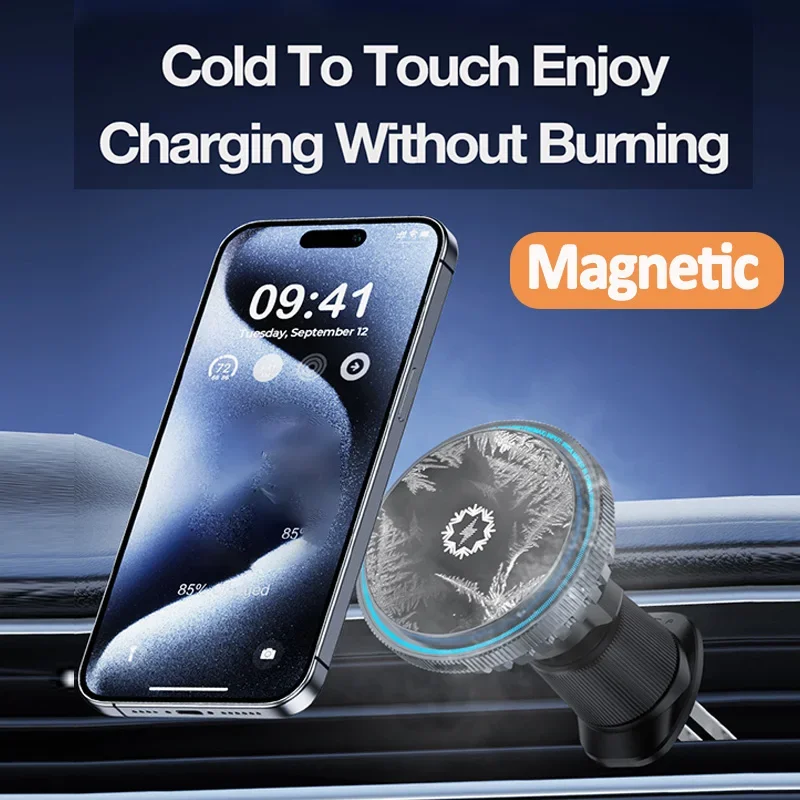 شاحن سيارة لاسلكي مغناطيسي بتق - مراجعة Wireless Car Charger Mount Fast Charging وسعره