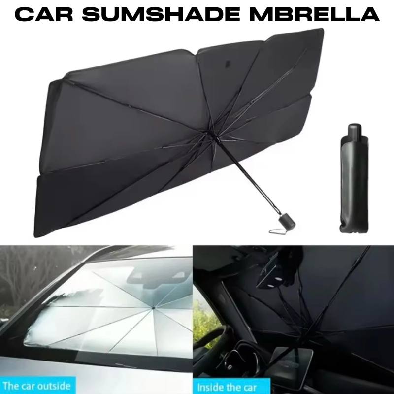 مظلة قابلة للطي لحماية زجاج ال - مراجعة Car Sunshade Windshield Umbrella Foldable وسعره