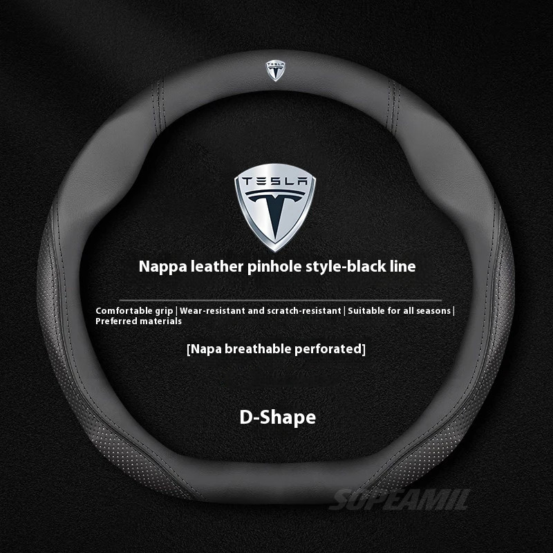 تسلا نموذج 3 نموذج Y نموذج S ن - مراجعة Car Steering Wheel Cover Anti Slip Breathable وسعره